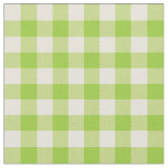 Apple Green and Antique White Gingham Fabric