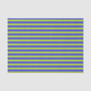 Apple Green and Blue Stripes Tissue Paper