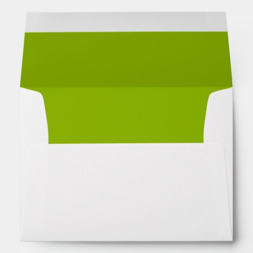 Apple Green and White Envelope