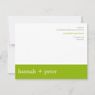 Apple Green Banner :: Reception Invitation
