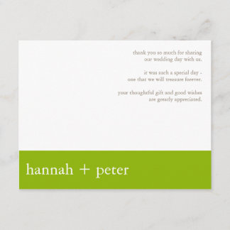 Apple Green Banner :: Thank You Card