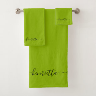 Apple Green Bath Towels Elegant Stylish