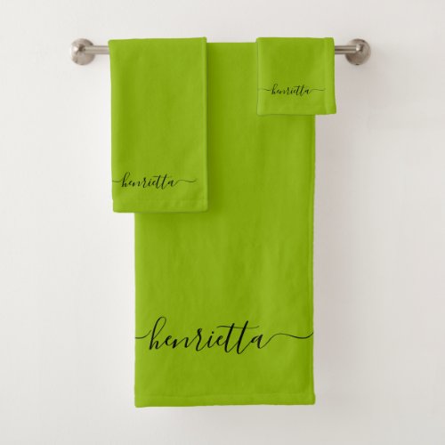 Apple Green Bath Towels Elegant Stylish