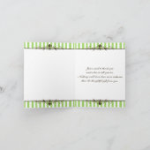 Apple Green, Brown, White Striped Thank You Card (Inside)