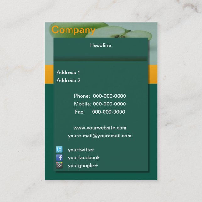 Apple Green Business Card (Front)