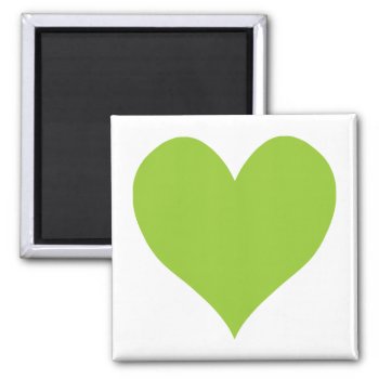 Apple Green Cute Heart Shape Magnet by cuteheartshop at Zazzle