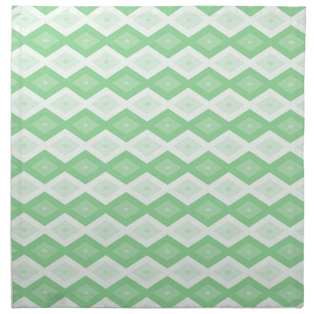 Apple green diamond pattern cloth napkin (Front)