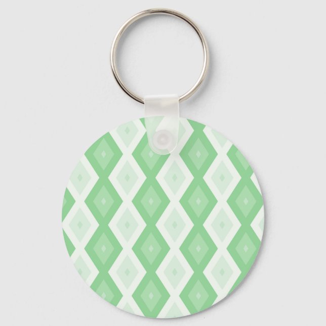 Apple green diamond pattern keychain (Front)