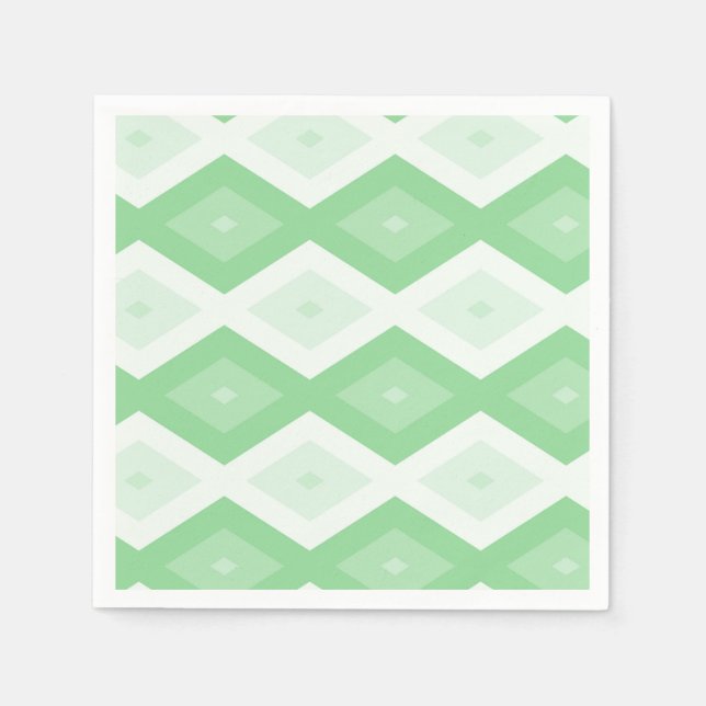 Apple green diamond pattern napkins (Front)