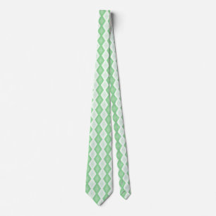 Apple green diamond pattern neck tie