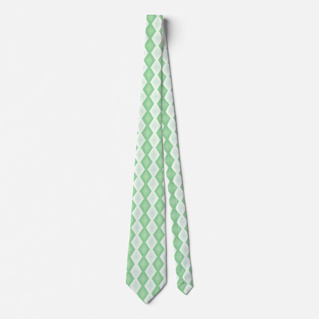 Apple green diamond pattern neck tie (Front)