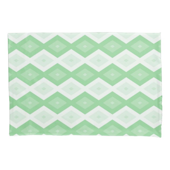 Apple green diamond pattern pillow case (Front)