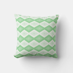 Apple green diamond pattern throw pillow