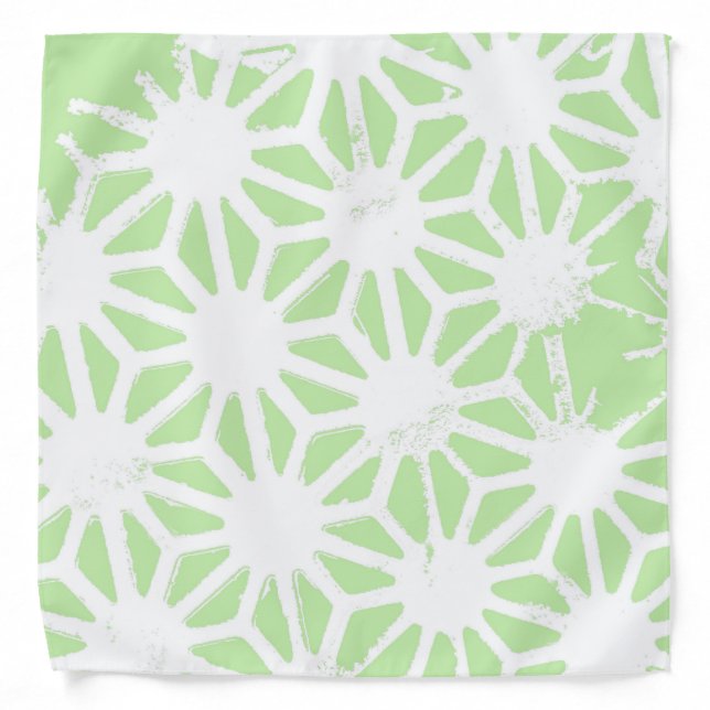 Apple green geometric pattern bandana (Front)