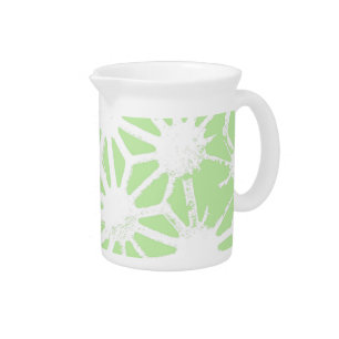 Apple green geometric pattern beverage pitcher