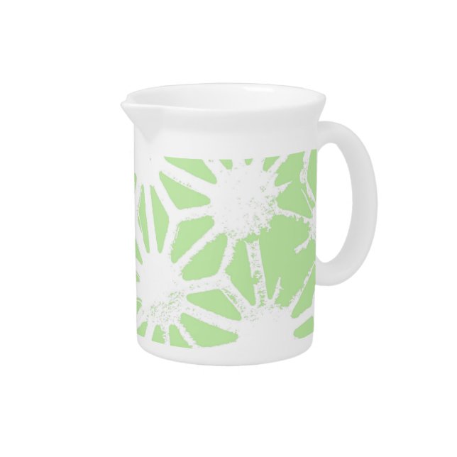 Apple green geometric pattern beverage pitcher (Right)