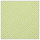 Apple Green Greek Key Fabric