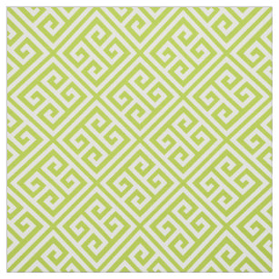 Apple Green Greek Key Fabric