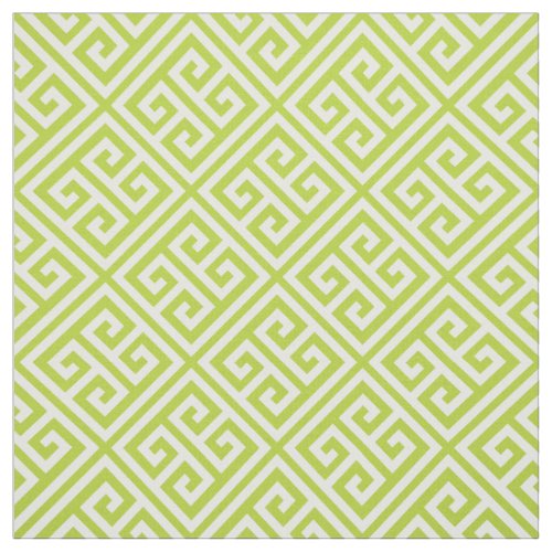 Apple Green Greek Key Fabric