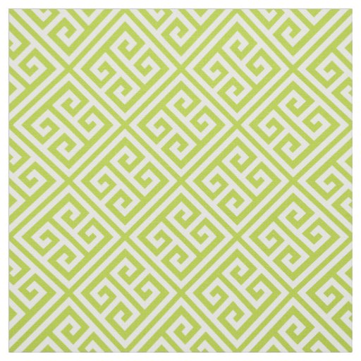 Apple Green Greek Key Fabric