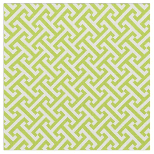 Apple Green Greek Key Pattern Fabric