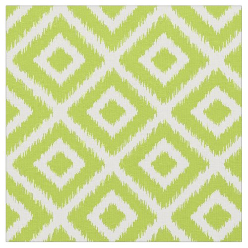 Apple Green Ikat Diamonds Fabric