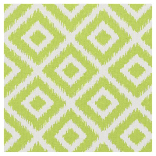 Apple Green Ikat Diamonds Fabric