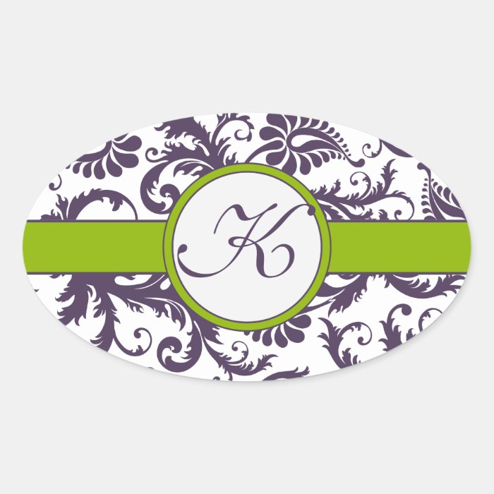 Apple Green Lapis Purple Damask Wedding Stickers On Popscreen