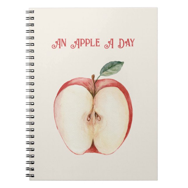 Apple Green Leaf Fruit Notebook (Front)