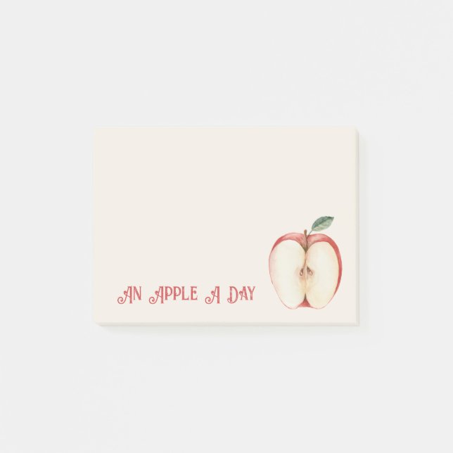 Apple Green Leaf Fruit Post-it Notes (Front)