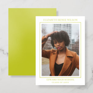 Apple Green Photo Graduation Announcement