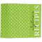 Apple green polka dot pattern recipe binder book