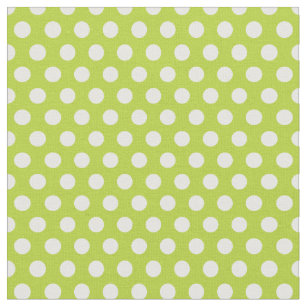 Apple Green Polka Dots Fabric