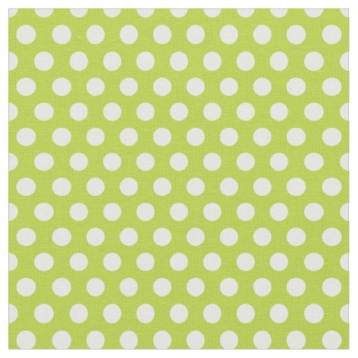 Apple Green Polka Dots Fabric