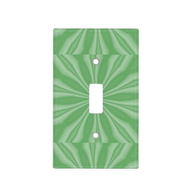 Apple Green Radial Streaks Fractal Light Switch Cover (Front)