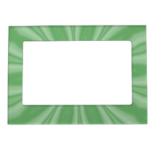 Apple Green Radial Streaks Fractal Magnetic Picture Frame