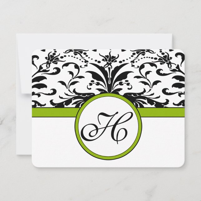 Apple Green Response Card- Text on Matte Side (Front)