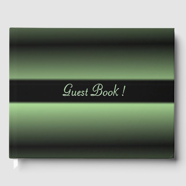Apple Green Shine Personalized Guest Book (Front)