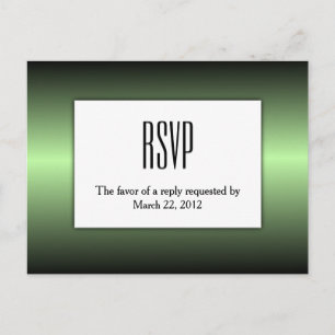 Apple Green Shine RSVP with Entree Choices Invitation Postcard