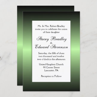 Apple Green Shine Wedding Invitation