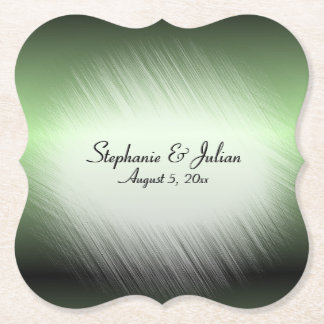 Apple Green Shine Wedding Suite Paper Coaster