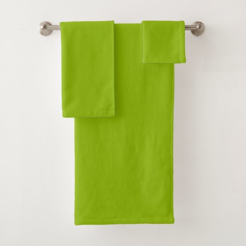 Apple green solid color  bath towel set