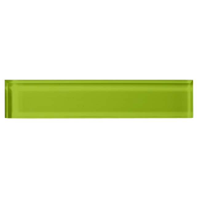 Apple green (solid color)  desk name plate (Front)