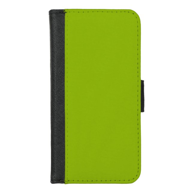 Apple green (solid color)  iPhone wallet case (Front)