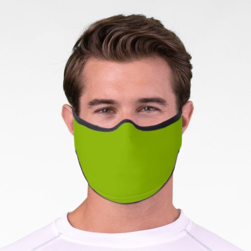 Apple green solid color  premium face mask