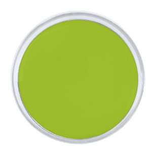 Apple green (solid color) silver finish lapel pin