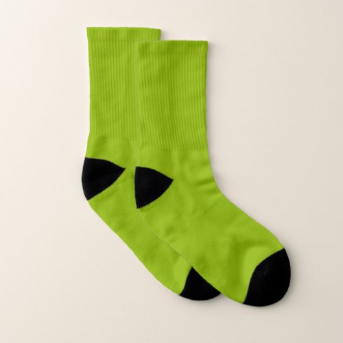 Apple green solid color  socks