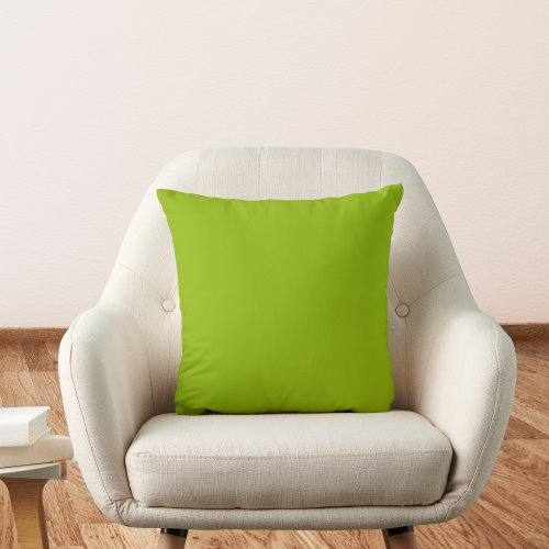 Apple Green Solid Color Throw Pillow