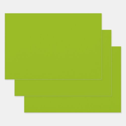 Apple green solid color  wrapping paper sheets
