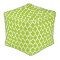 Apple Green White Moroccan Quatrefoil Pattern #4